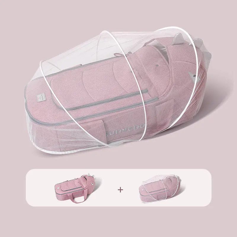 Lit portable pour bébé Rose avec moustiquaire Mini Merveille