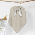 Peignoir cape de bain gaze coton oreilles lapin bébé Mini Merveille