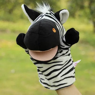Peluche marionnette animaux Zèbre Mini Merveille