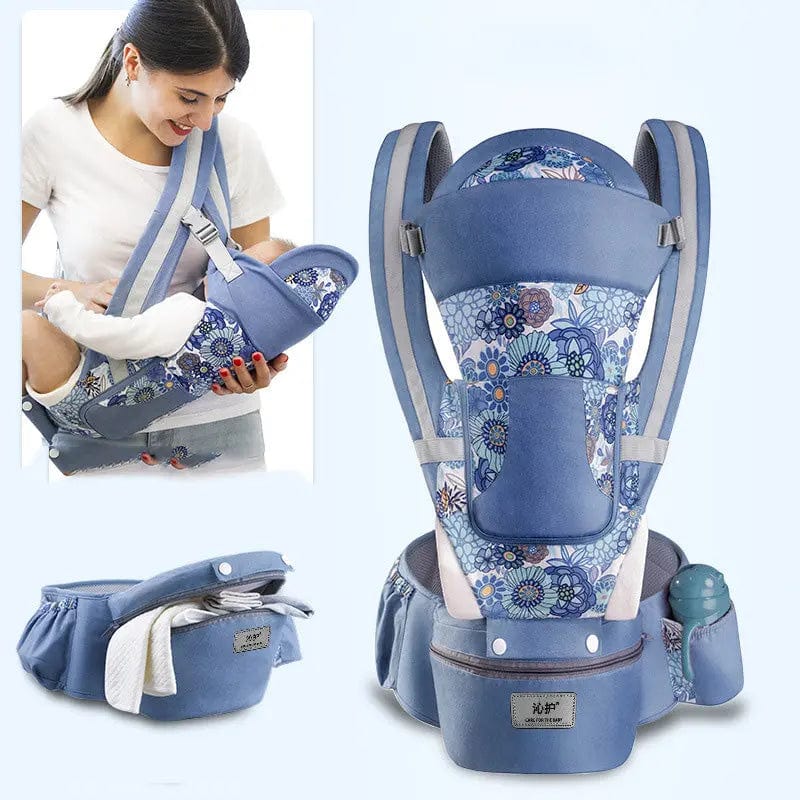 Porte bébé Ergonomique 3 - en - 1 - Mini merveilleCJWJYEYE02075-Blue Flower