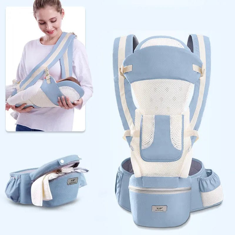 Porte bébé Ergonomique 3-en-1 Bleu clair Mini merveille