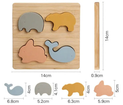 Puzzle animaux en silicone pour bébé Mini Merveille