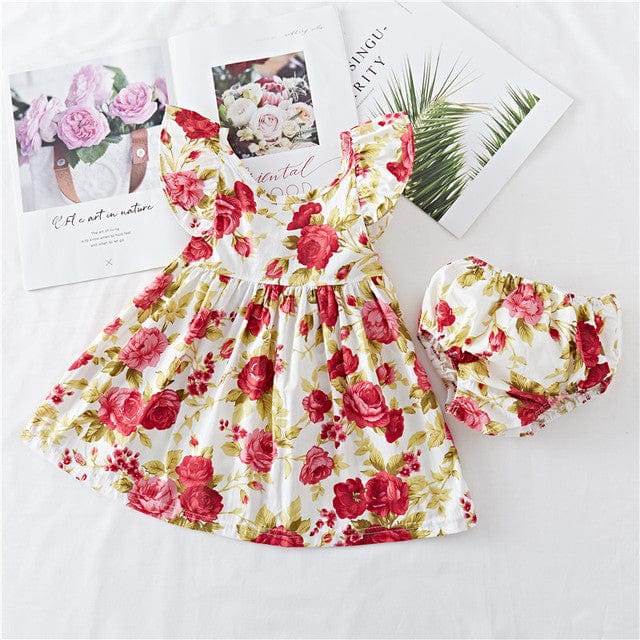 Robe à fleur pour bébé Jaune / 0-3 mois Mini merveille