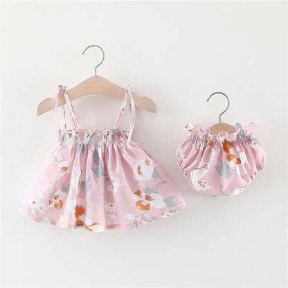 Robe à fleurs pour bébé Rose / 0-6 mois Mini merveille