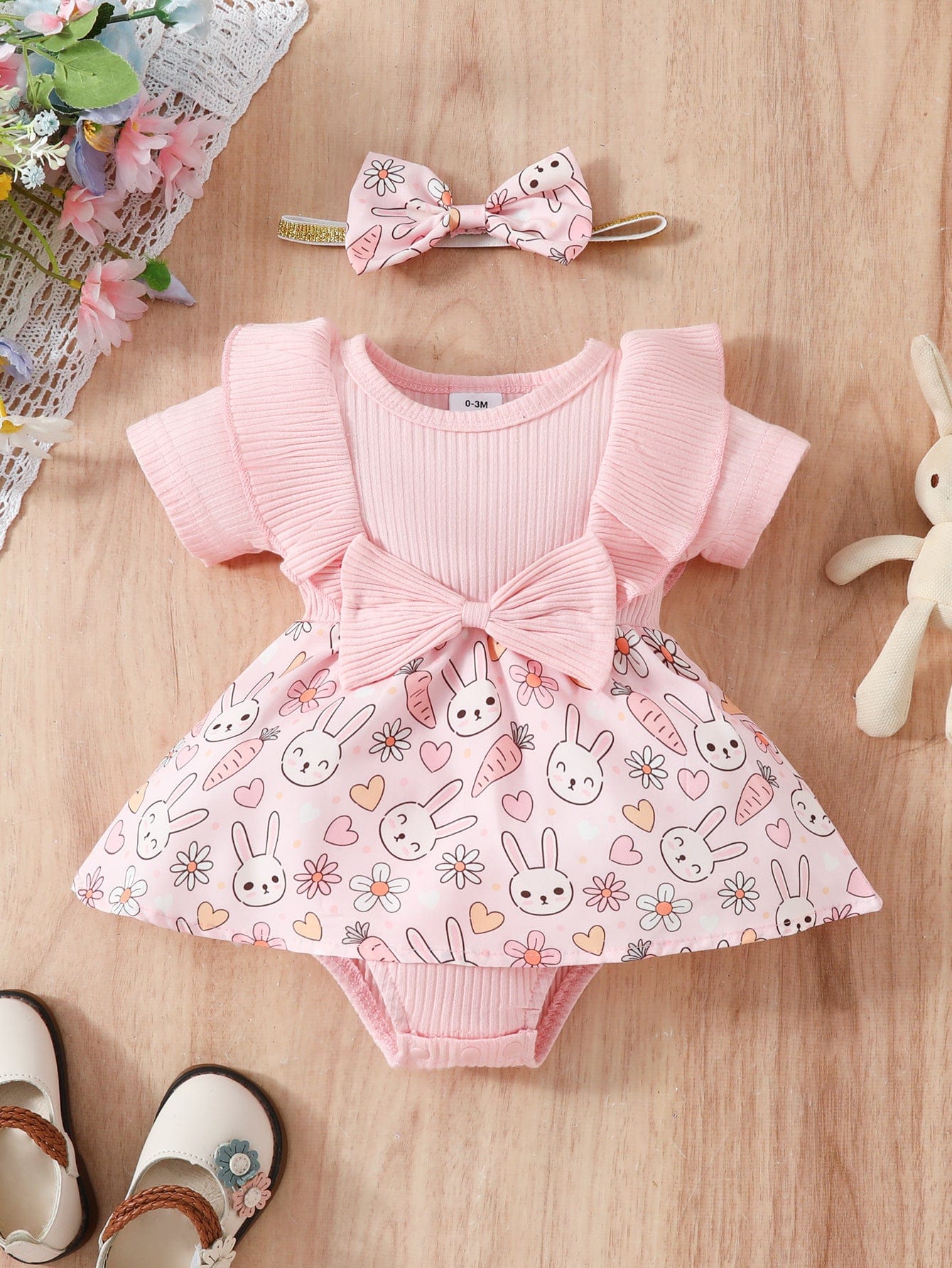 Robe Bébé Fille Rose / 0-3 mois Mini merveille