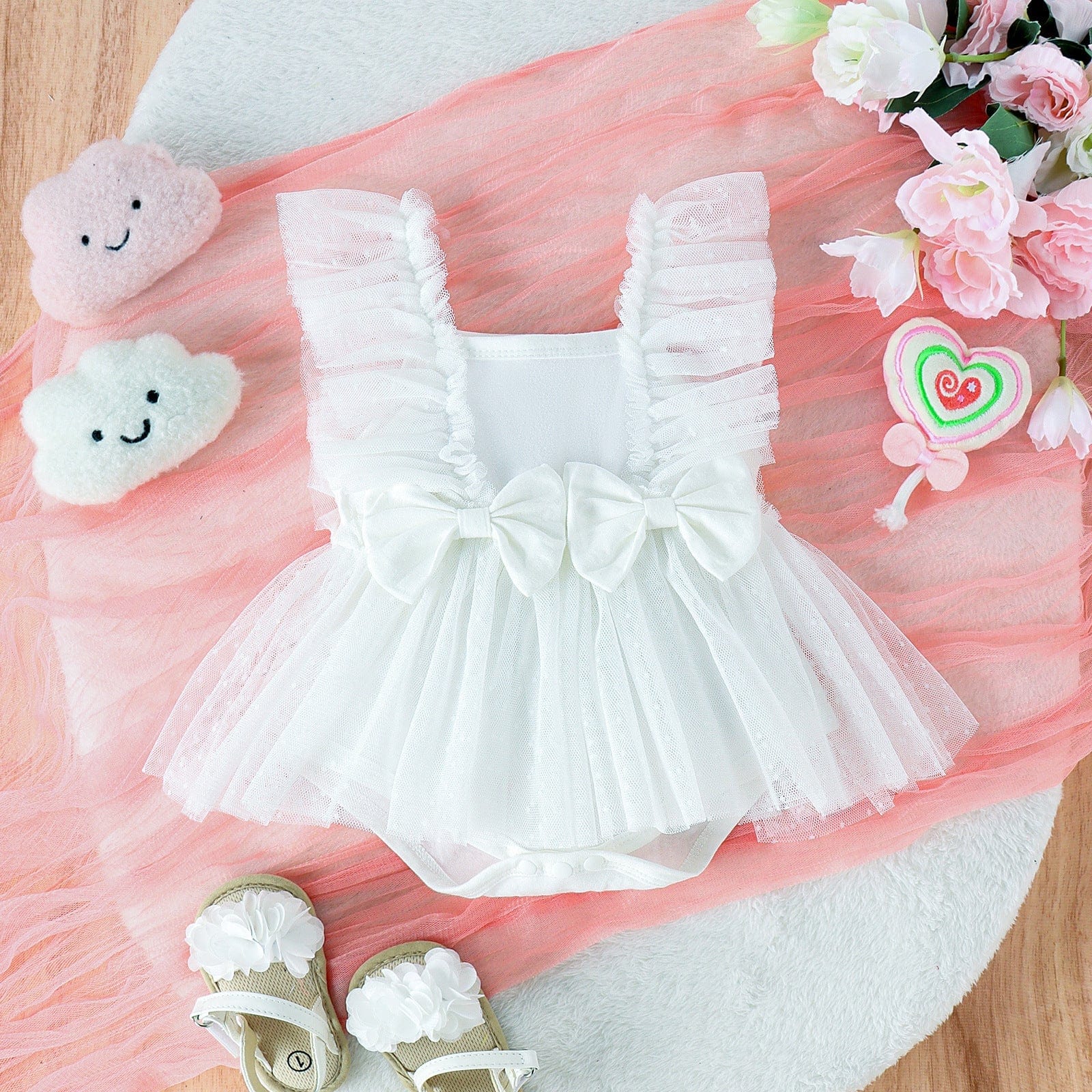 Robe Bébé Fille Tulle & Nœud - Mini merveilleCJYE206896605EV