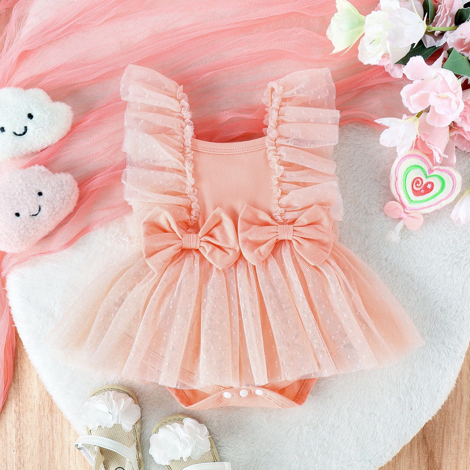 Robe Bébé Fille Tulle & Nœud - Mini merveilleCJYE206896609IR