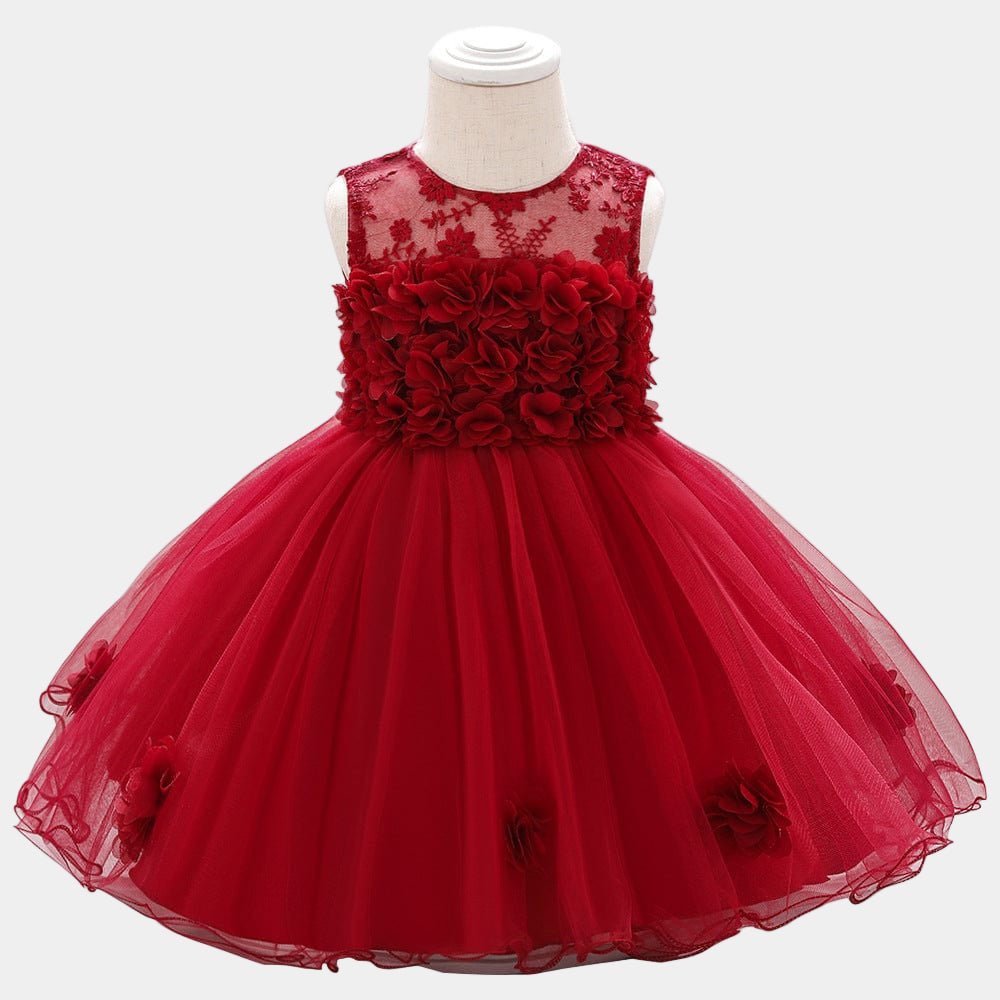 Robe de cérémonie à fleurs pour bébé - Mini merveilleCJYD196140201AZ