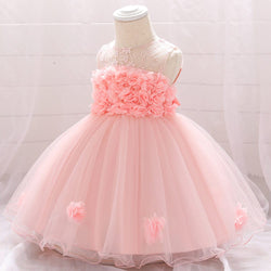 Robe de cérémonie à fleurs pour bébé - Mini merveilleCJYD196140213MN