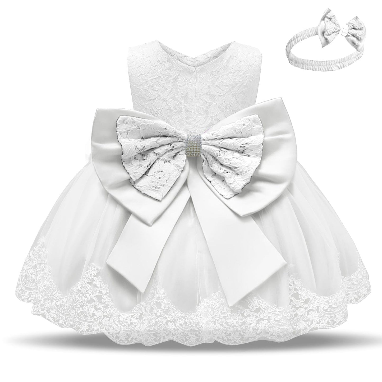 Robe de Cérémonie pour Bébé 18-24 mois / Blanc Mini merveille