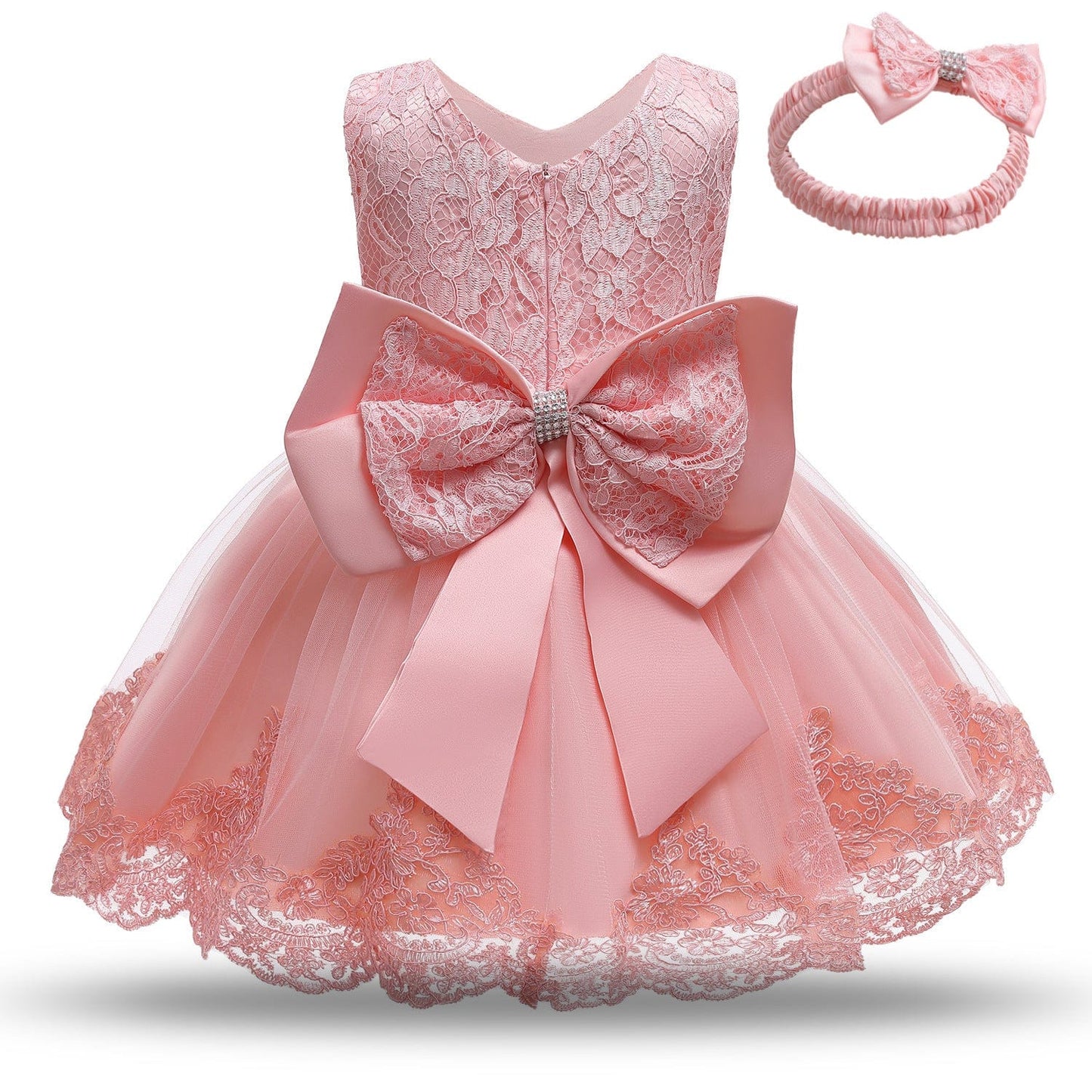 Robe de Cérémonie pour Bébé 18-24 mois / Rose Mini merveille