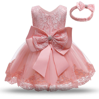 Robe de Cérémonie pour Bébé 18-24 mois / Rose Mini merveille