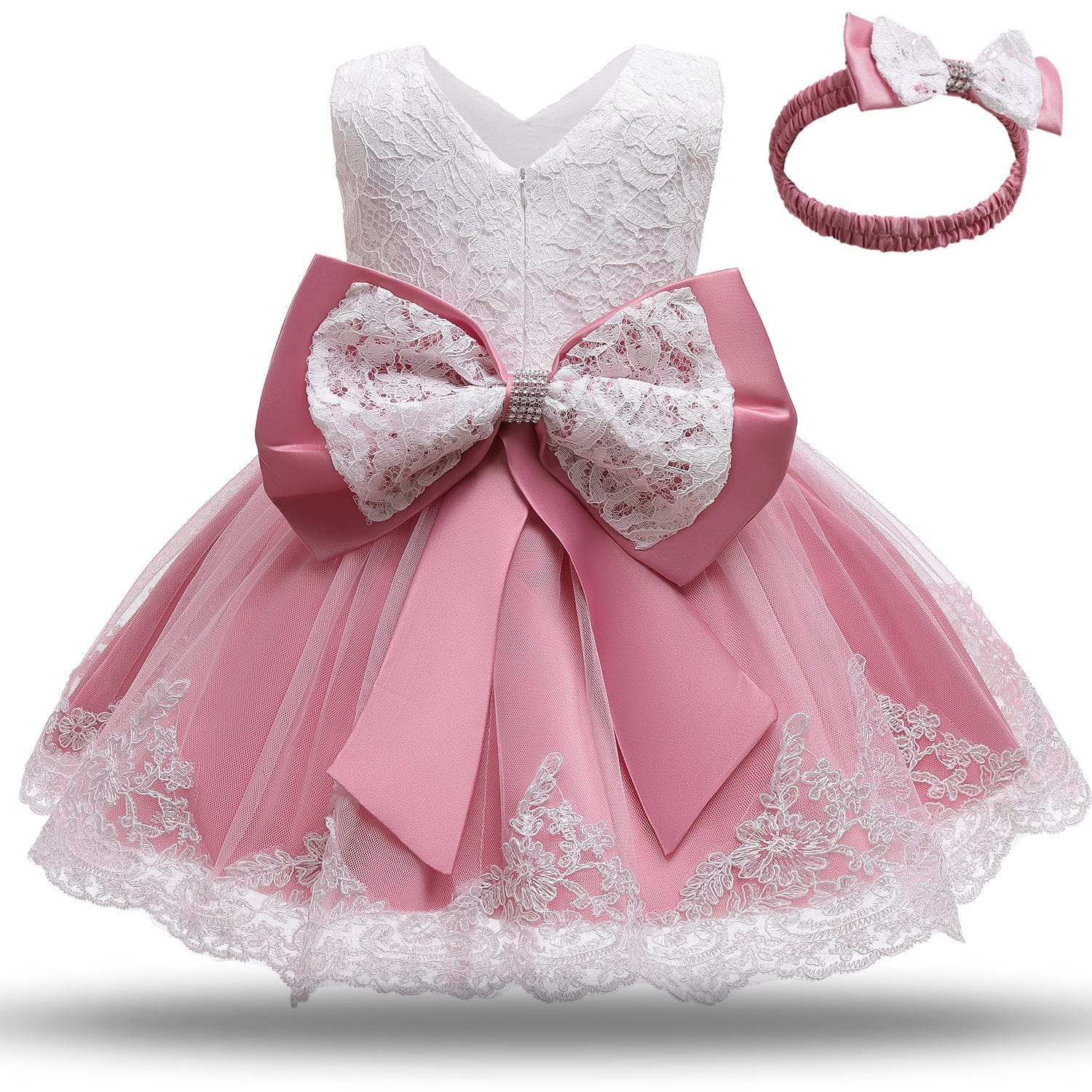 Robe de Cérémonie pour Bébé 18-24 mois / Rose Pâle Mini merveille