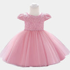 Robe tutu tulle en maille de princesse en dentelle Mini merveille