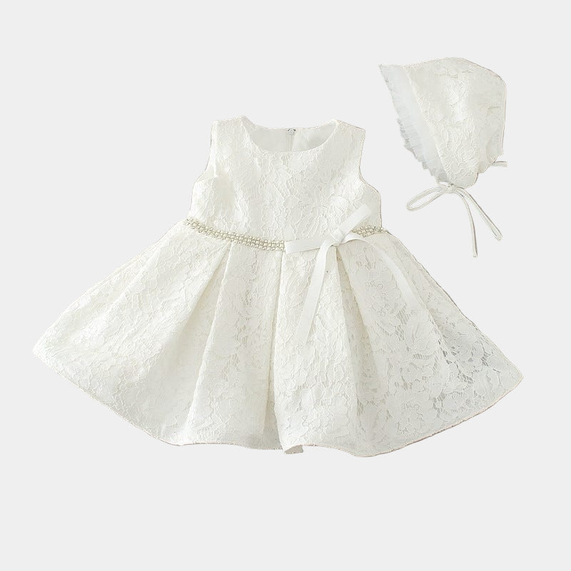 Robe de mariage pour bébé Blanc / 0-3 mois Mini merveille