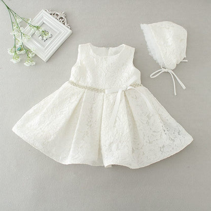 Robe de mariage pour bébé Blanc / 0-3 mois Mini merveille