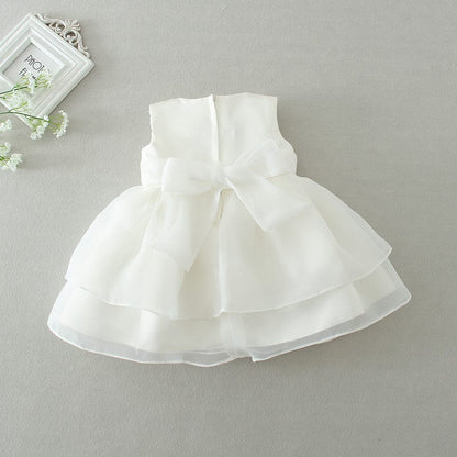 Robe de mariée à vin d'anniversaire d'un mois pour fille Mini merveille