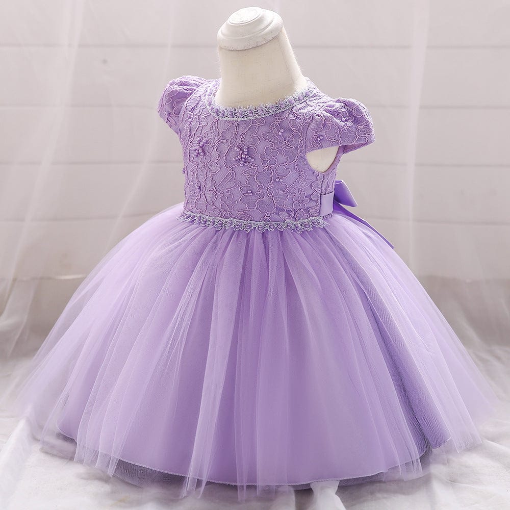 Robe tutu tulle en maille de princesse en dentelle Light Purple / 70cm Mini merveille