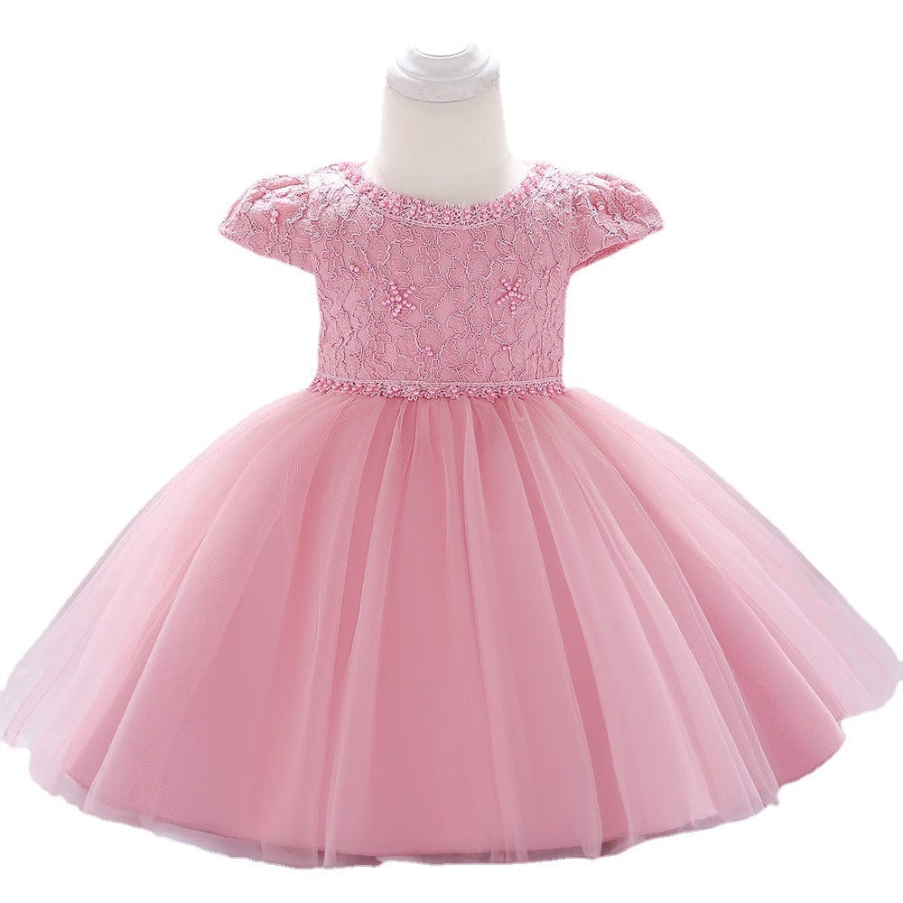 Robe tutu tulle en maille de princesse en dentelle Mini merveille