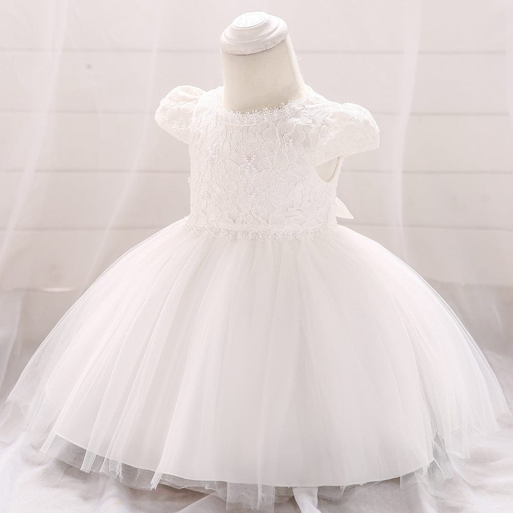 Robe tutu tulle en maille de princesse en dentelle White / 70cm Mini merveille