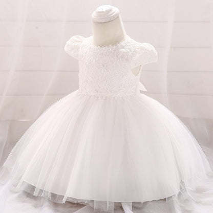 Robe tutu tulle en maille de princesse en dentelle White / 70cm Mini merveille