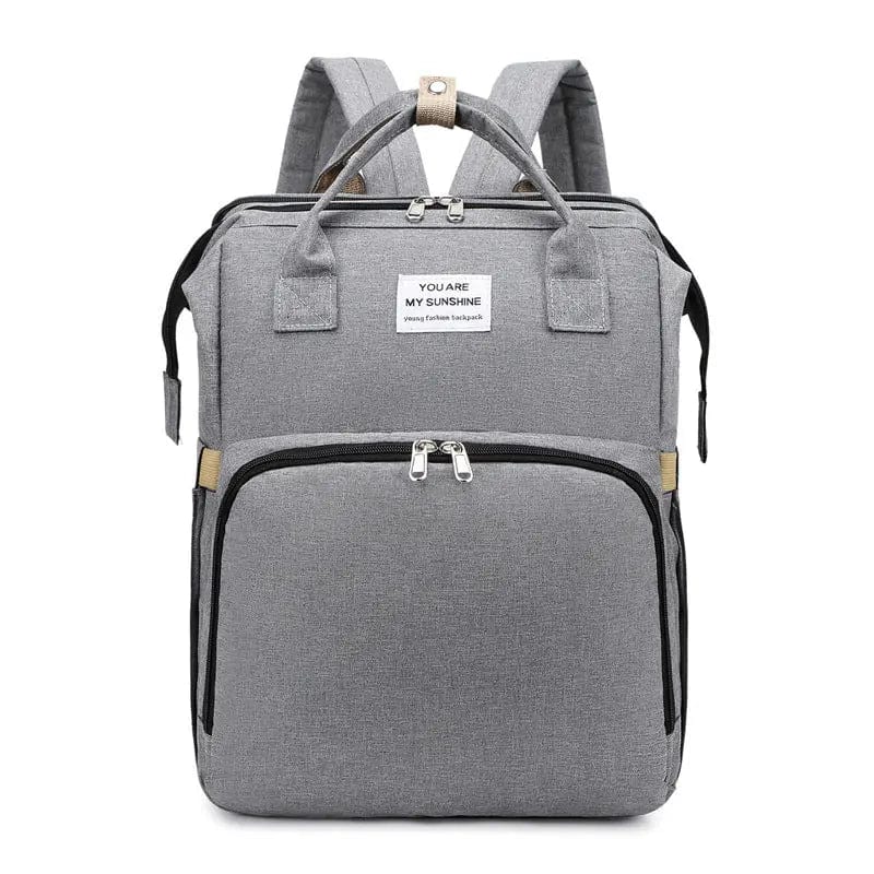 Sac à Dos à Langer avec Lit Bébé Gris Mini Merveille