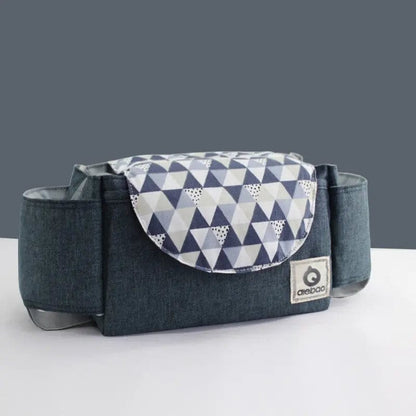 Sac à langer spécial poussette Bleu foncé à motif Mini Merveille