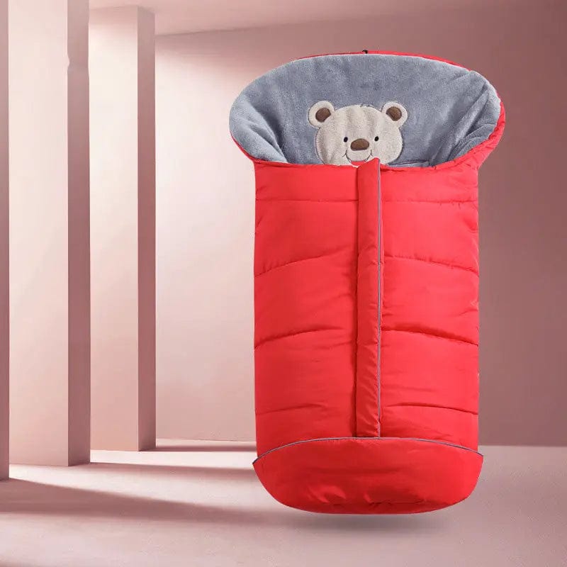 Sac de couchage nounours pour poussette Rouge Mini Merveille