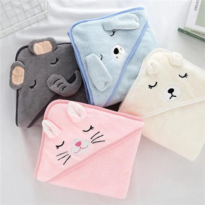 Serviette à capuche animaux pour bébé Mini Merveille