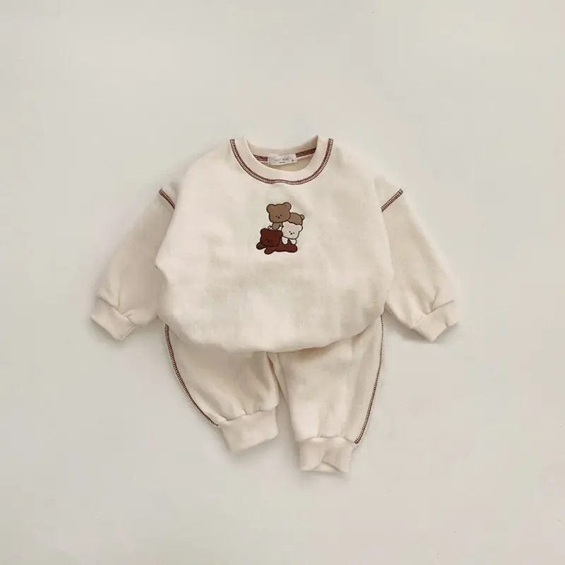 Survetement nounours pour bébé Blanc / 3-6 mois Mini Merveille