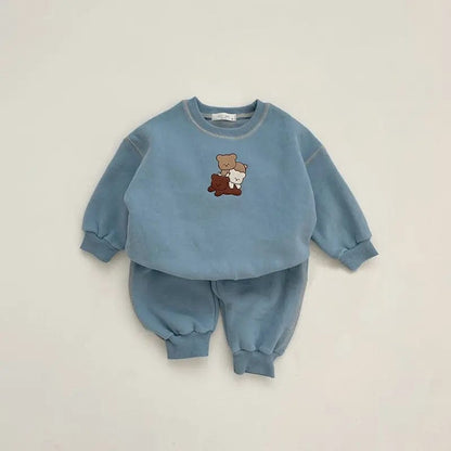 Survetement nounours pour bébé Bleu / 3-6 mois Mini Merveille