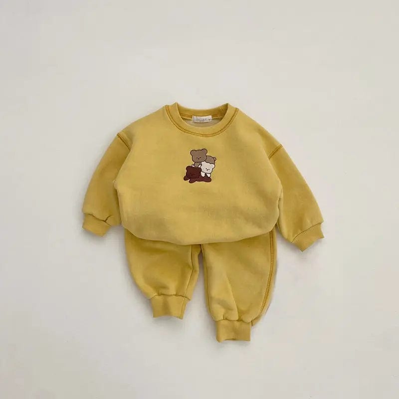 Survetement nounours pour bébé Jaune / 3-6 mois Mini Merveille