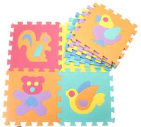 Tapis en mousse puzzle pour bébé Animal Mini merveille