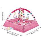Tapis d’éveil bébé avec arches, jouets suspendus et filet de sécurité