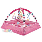 Tapis d'eveil bebe rose avec jouets