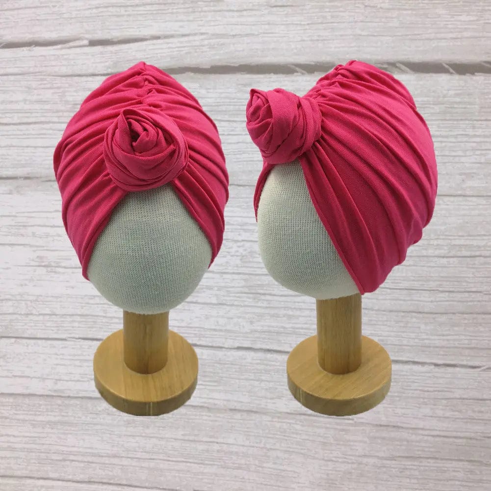Turban à nœud pour bébé - Mini merveilleCJWJYEYE01967-Rose red