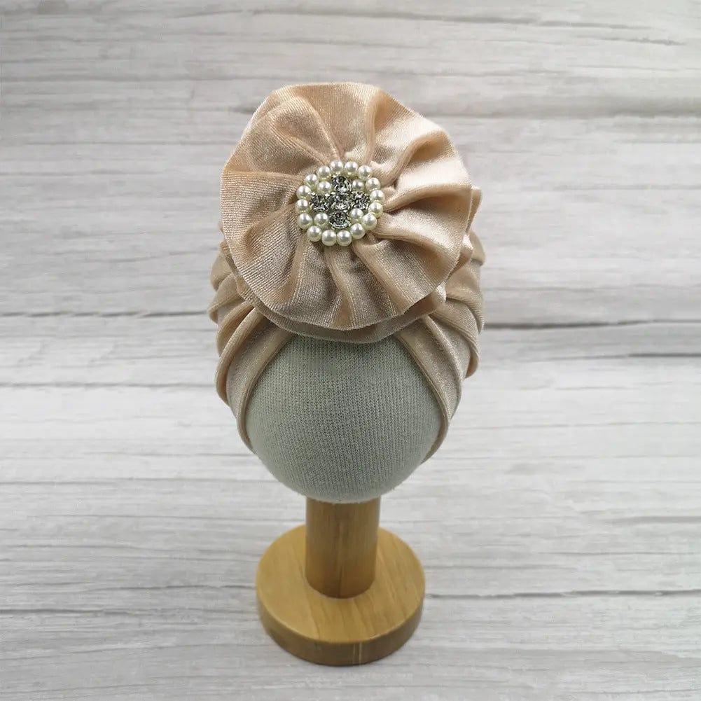 Turban à nœud  pour bébé Beige Mini Merveille