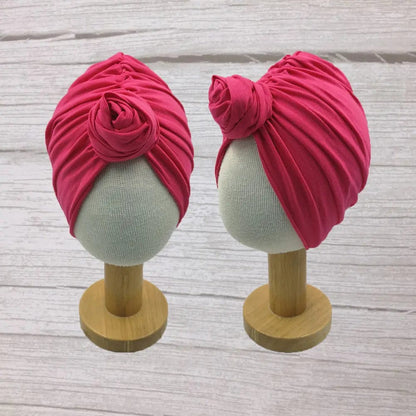 Turban à nœud  pour bébé Rose Mini Merveille