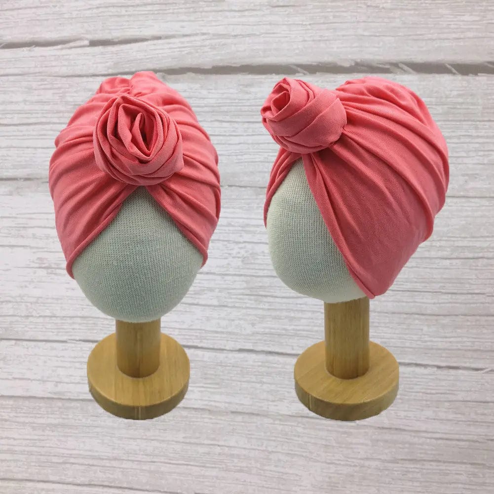 Turban à nœud  pour bébé Rouge pastèque Mini Merveille