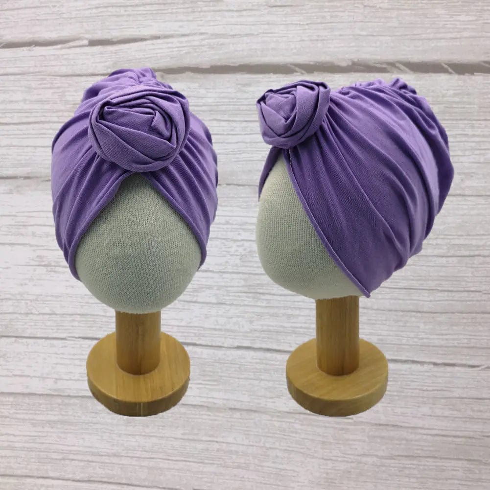 Turban à nœud  pour bébé Violet Mini Merveille